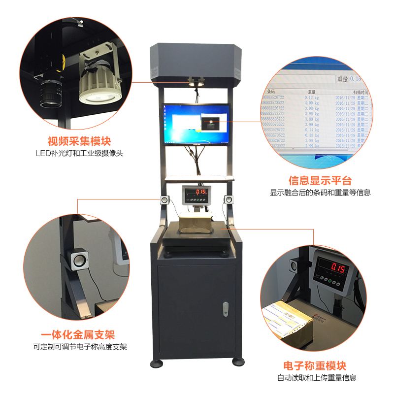 稱重掃碼一體機(jī)用于物流收發(fā)件